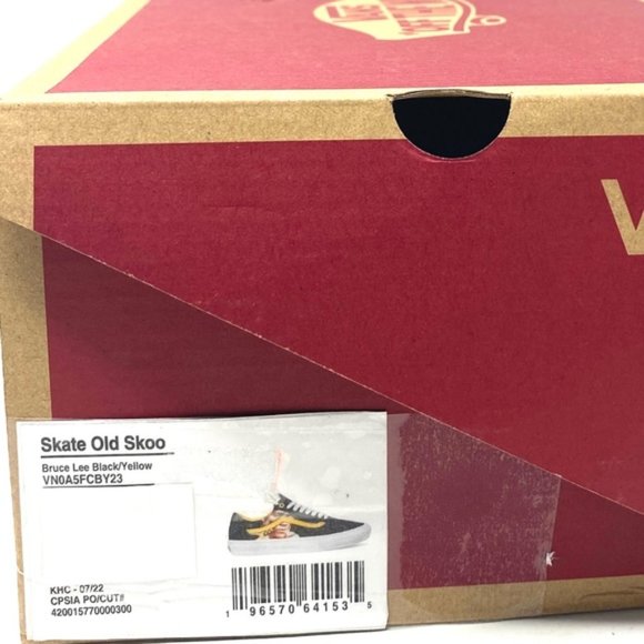 VANS Skate Old Skool Bruce Lee Shoes Low Black Women's Suede Canvas VN0A5FCBY23 - Picture 10 of 10